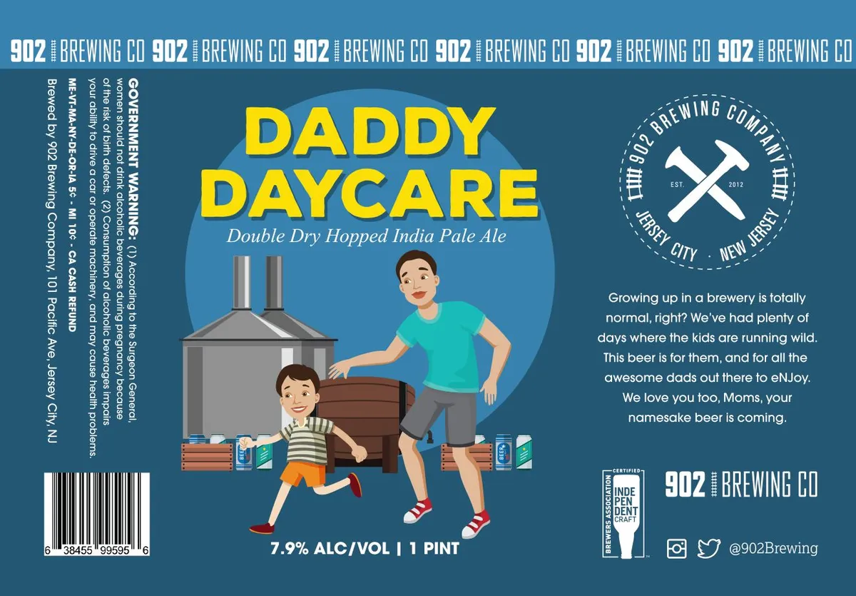 Daddy Daycare label art — 902 BREWING
