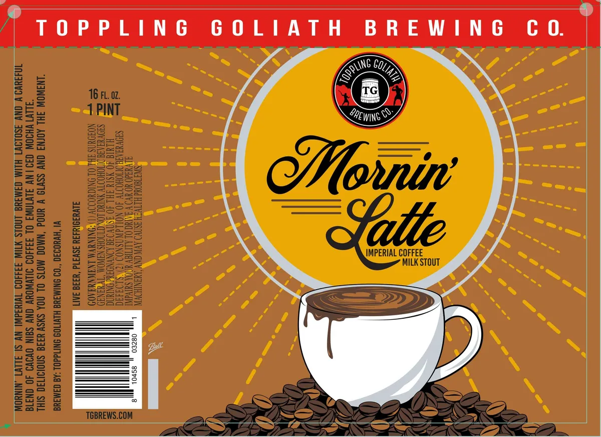 Mornin' Latte label art — TOPPLING GOLIATH BREWING CO.