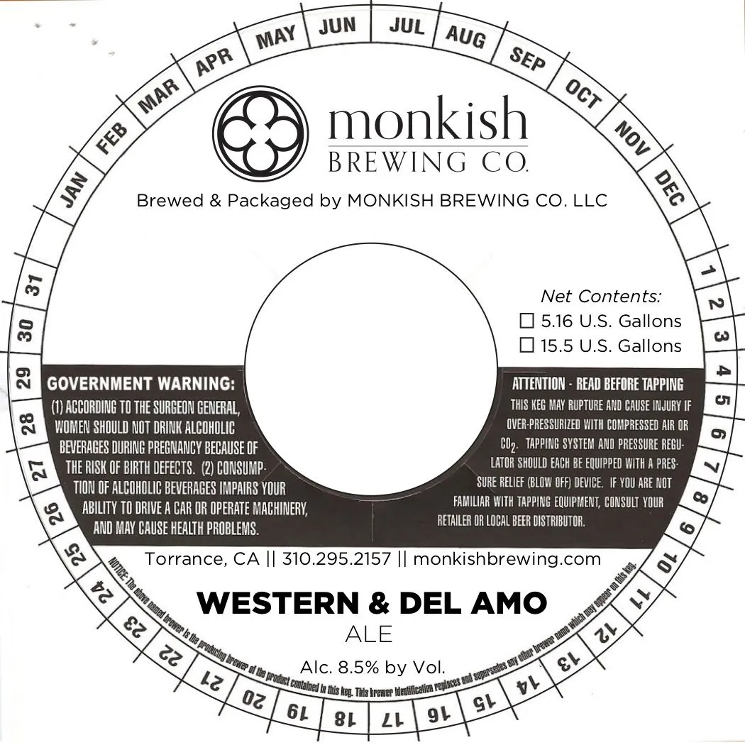 Western & Del Amo label