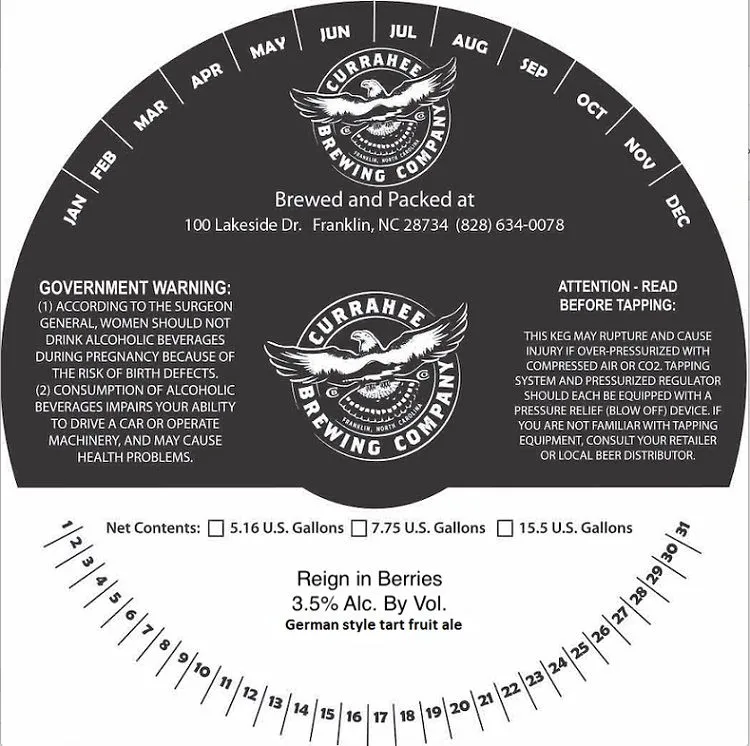 Reign in Berries label