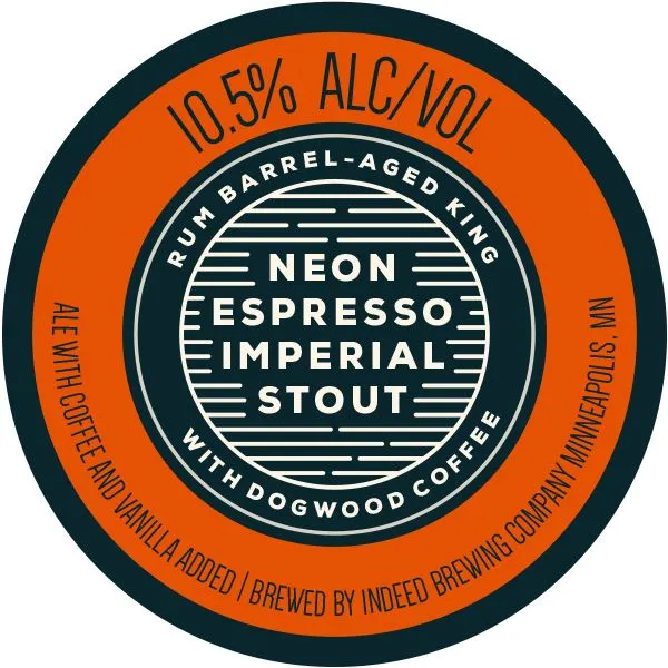 Rum Barrel-Aged King Neon Espresso Imperial Stout label