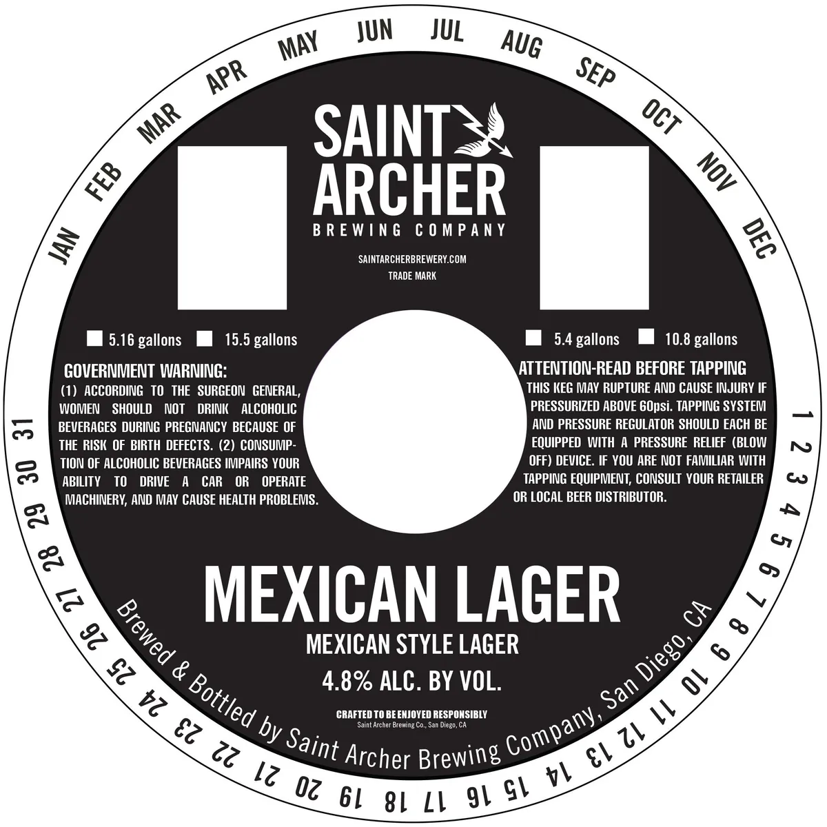 Mexican Lager label art — SAINT ARCHER