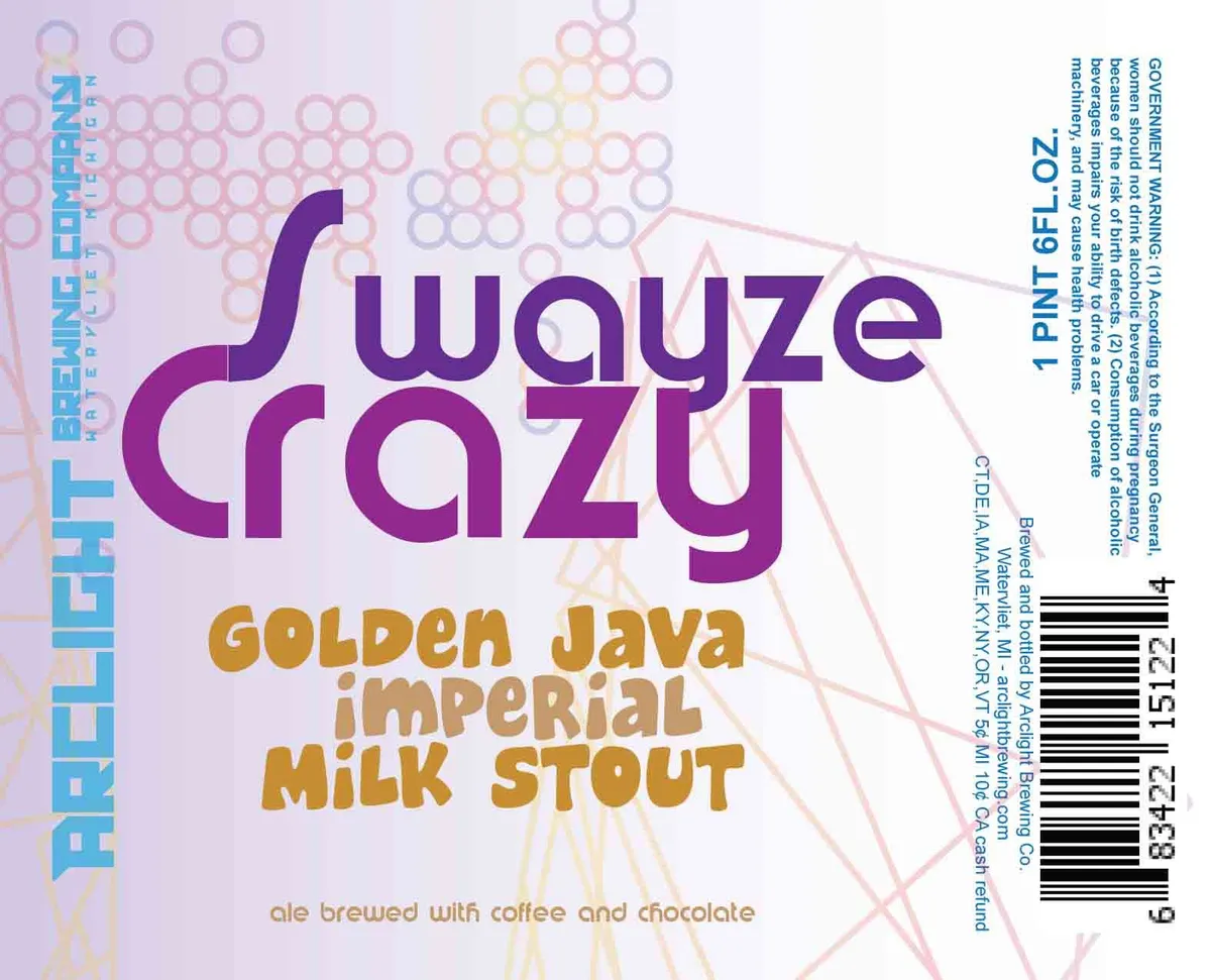 Swayze Crazy Golden Java Imperial Milk Stout label