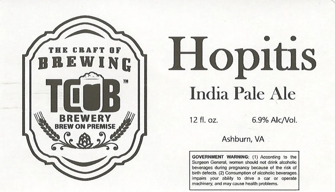 Hopitis India Pale Ale label