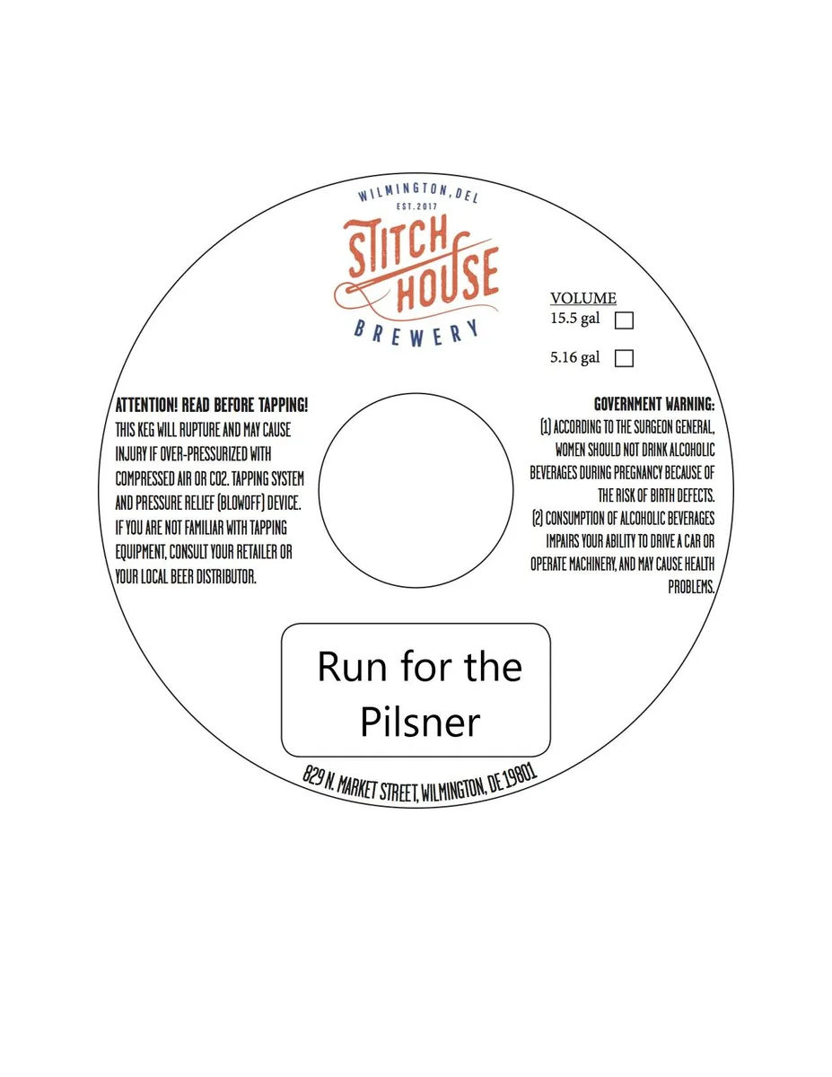 Run for the Pilsner label