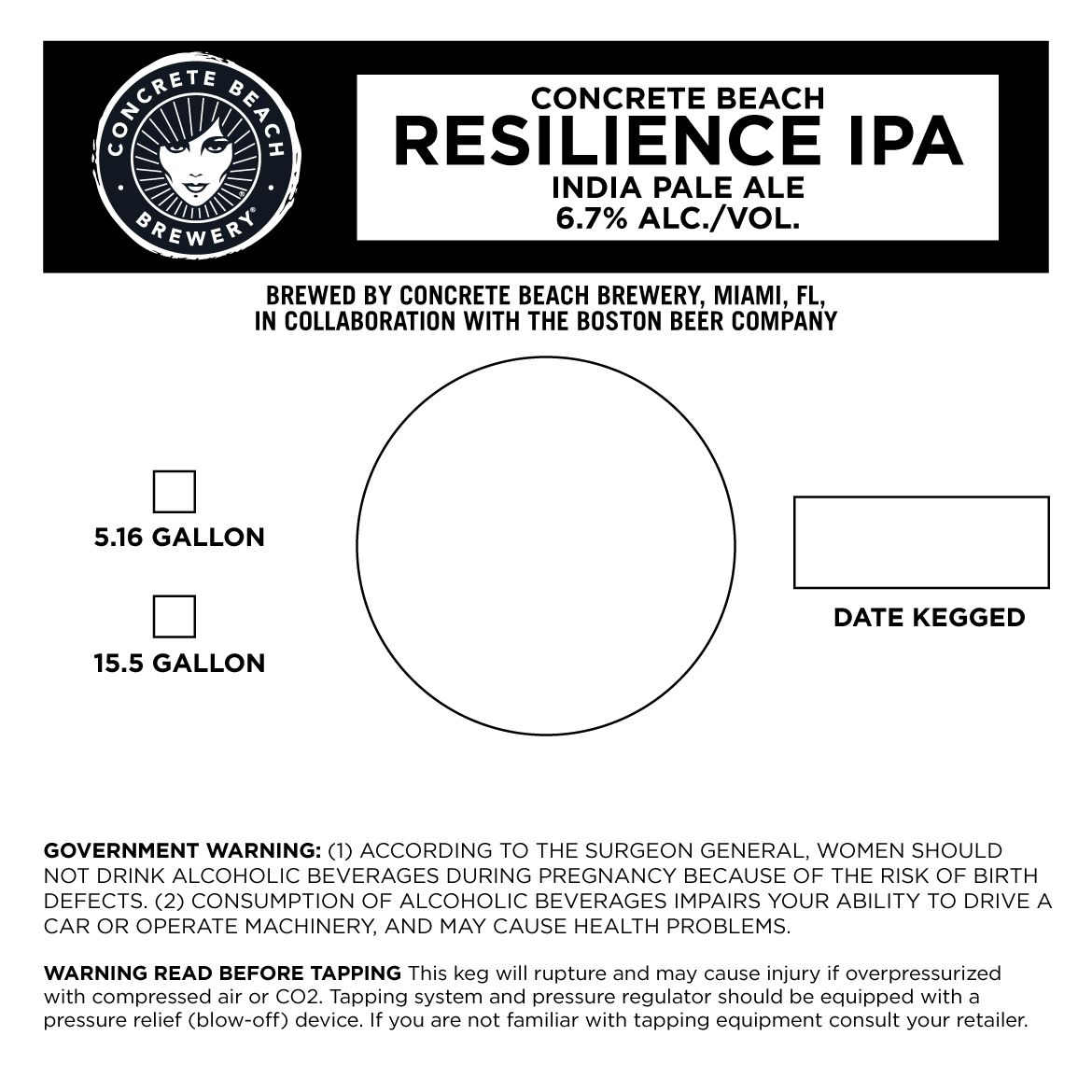 Resilience IPA — full label as filed with TTB