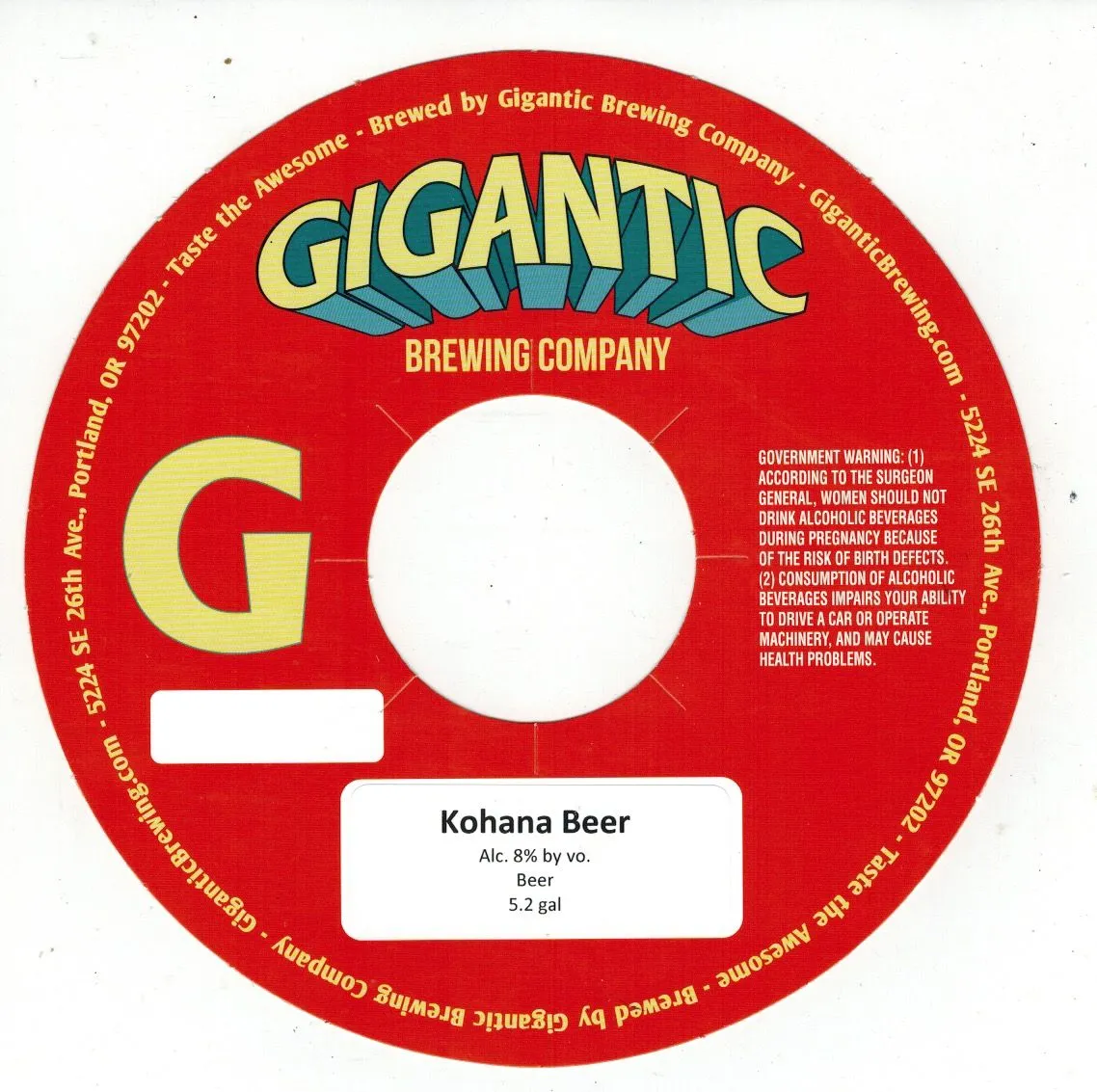 Kohana Beer label