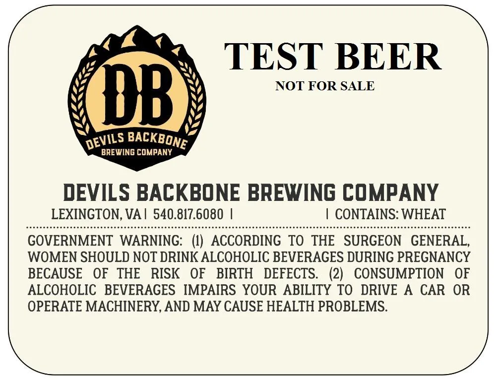 Test Beer label
