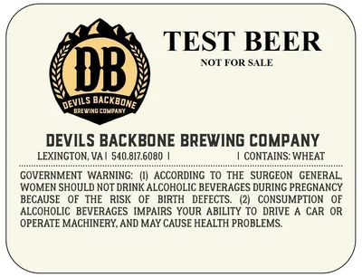 Test Beer label