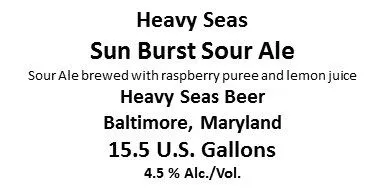 Sun Burst Sour Ale label