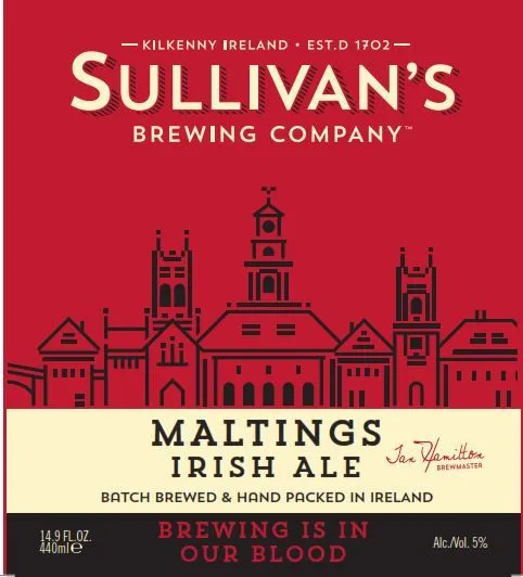 Maltings Irish Ale label