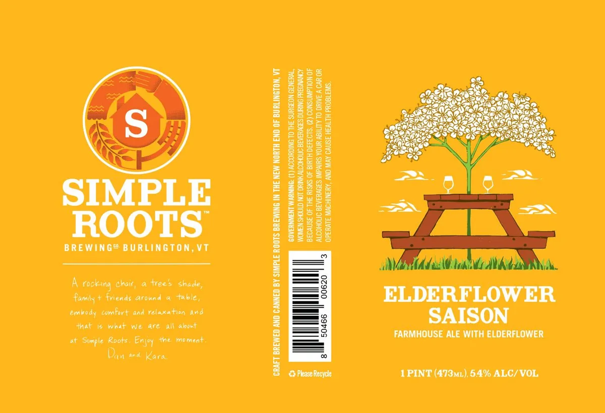 Elderflower Saison label