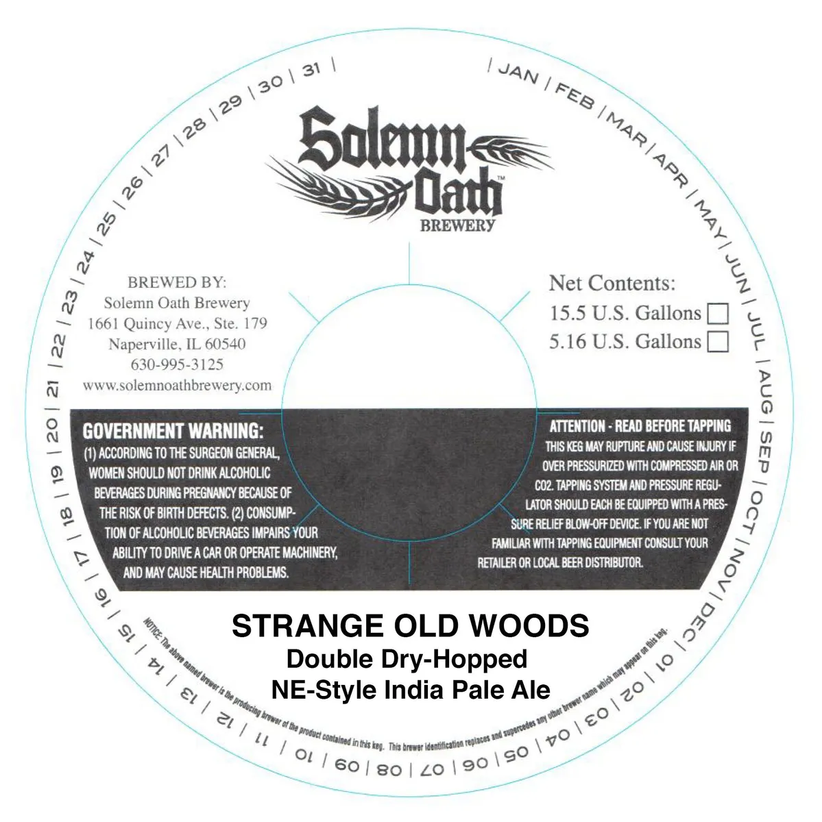 Strange Old Woods label art — SOLEMN OATH BREWERY