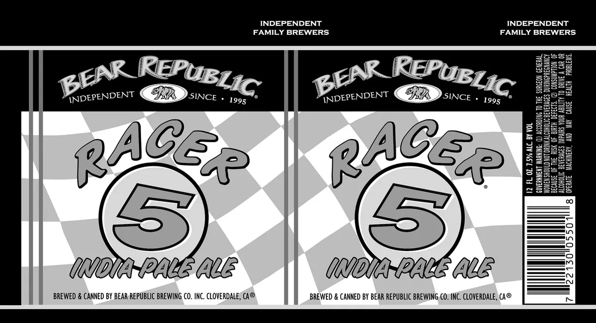 Racer 5 label art — RACER 5