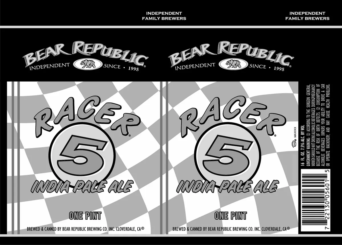 Racer 5 label art — RACER 5
