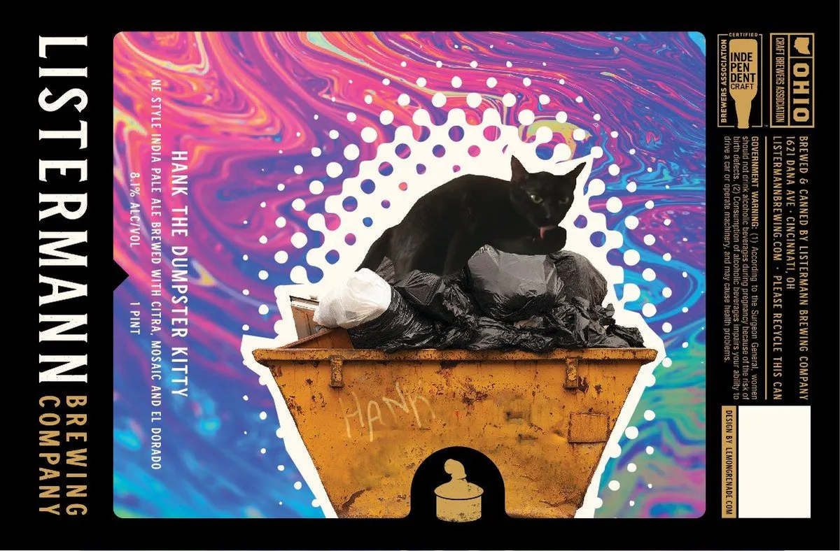 Hank The Dumpster Kitty label