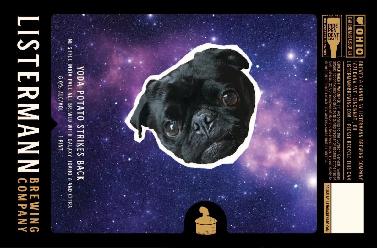 Yoda Potato Strikes Back label