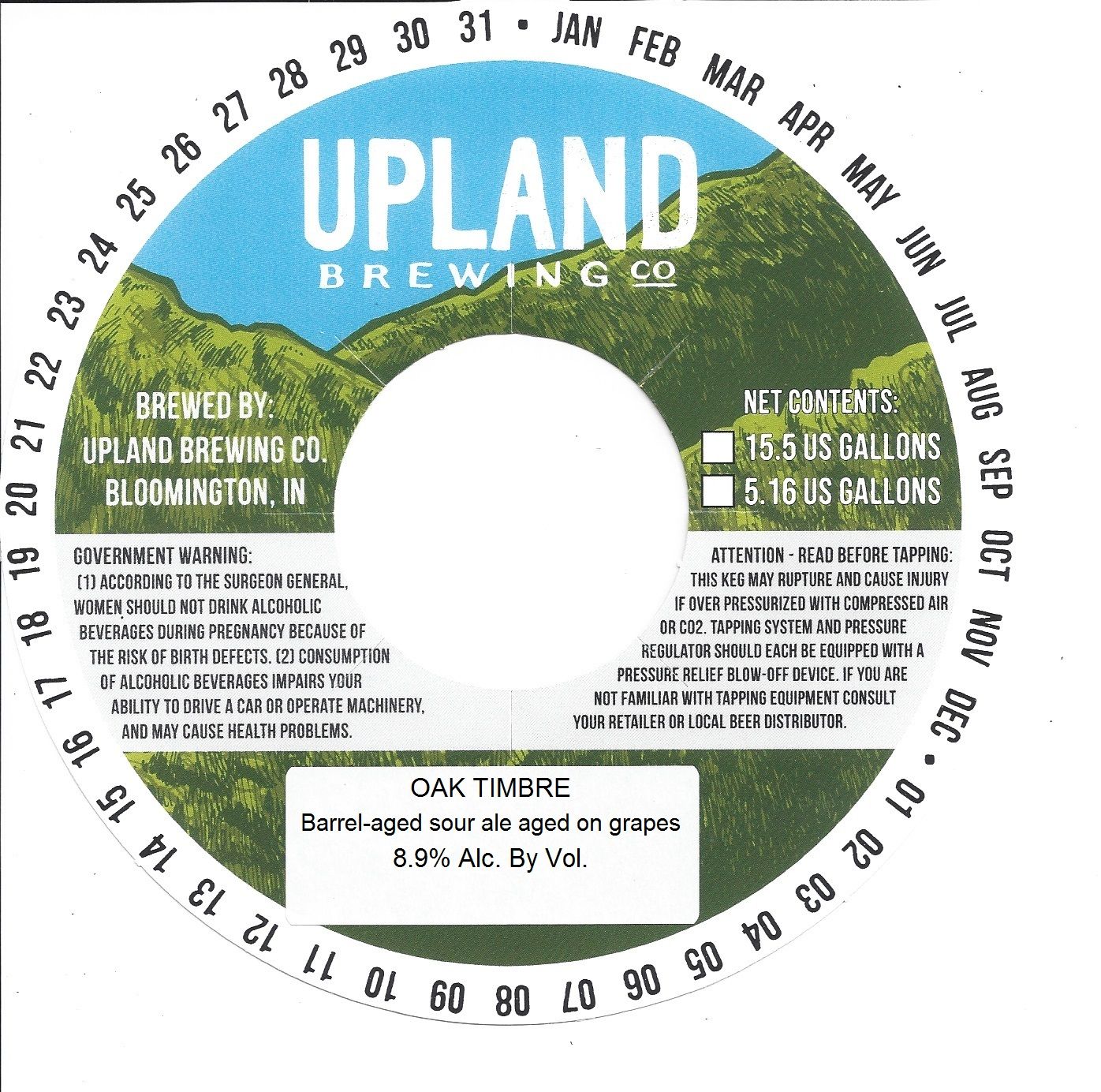 Oak Timbre — full label as filed with TTB