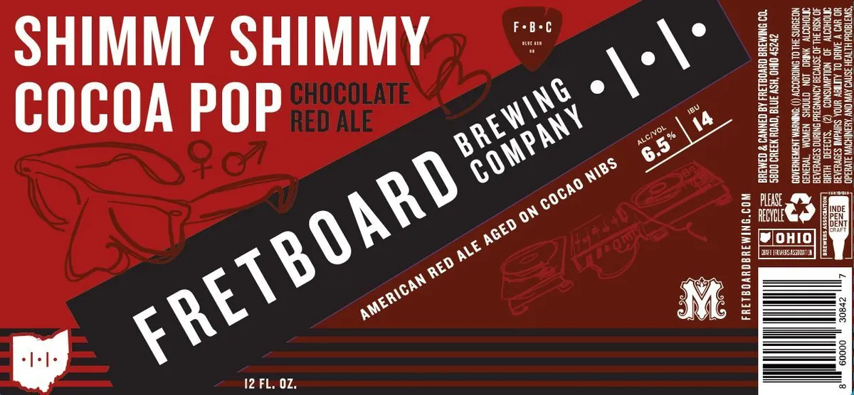Shimmy Shimmy Cocoa Pop label
