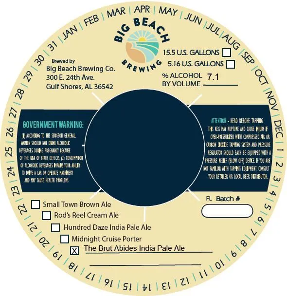 The Brut Abides India Pale Ale label