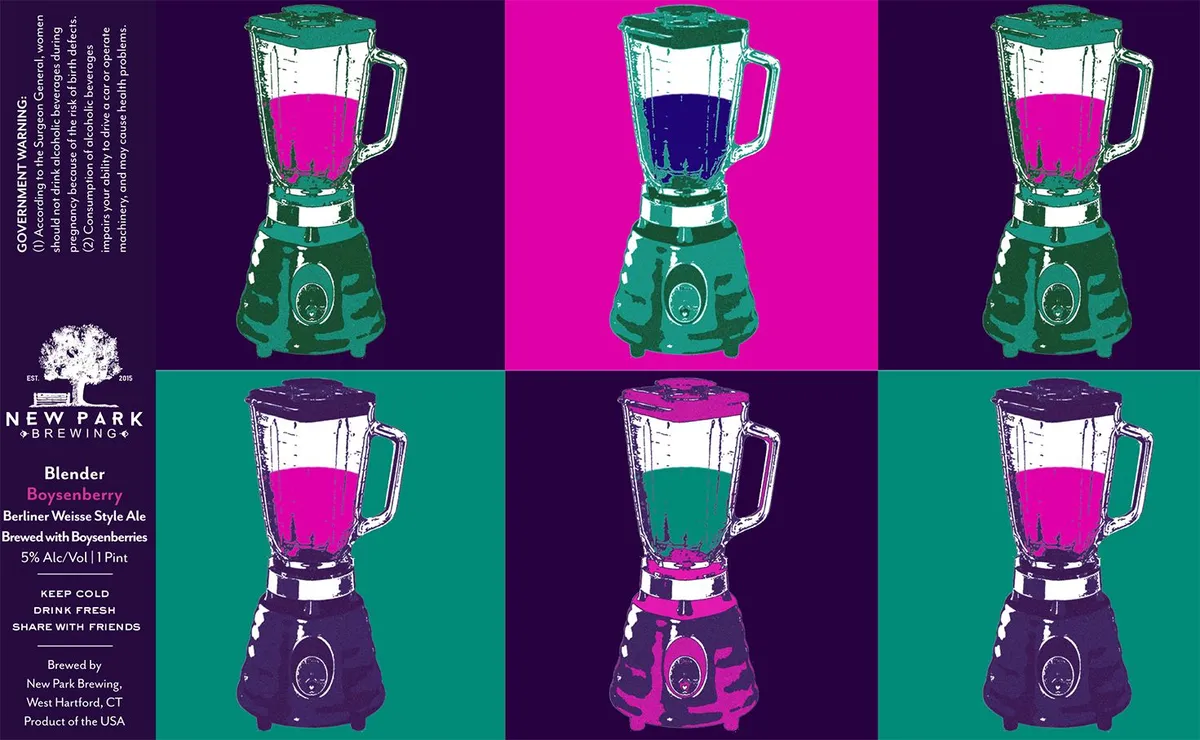 Blender Boysenberry label art — NEW PARK BREWING