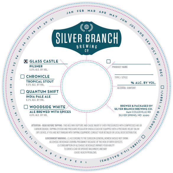 Glass Castle Pilsner — full label as filed with TTB