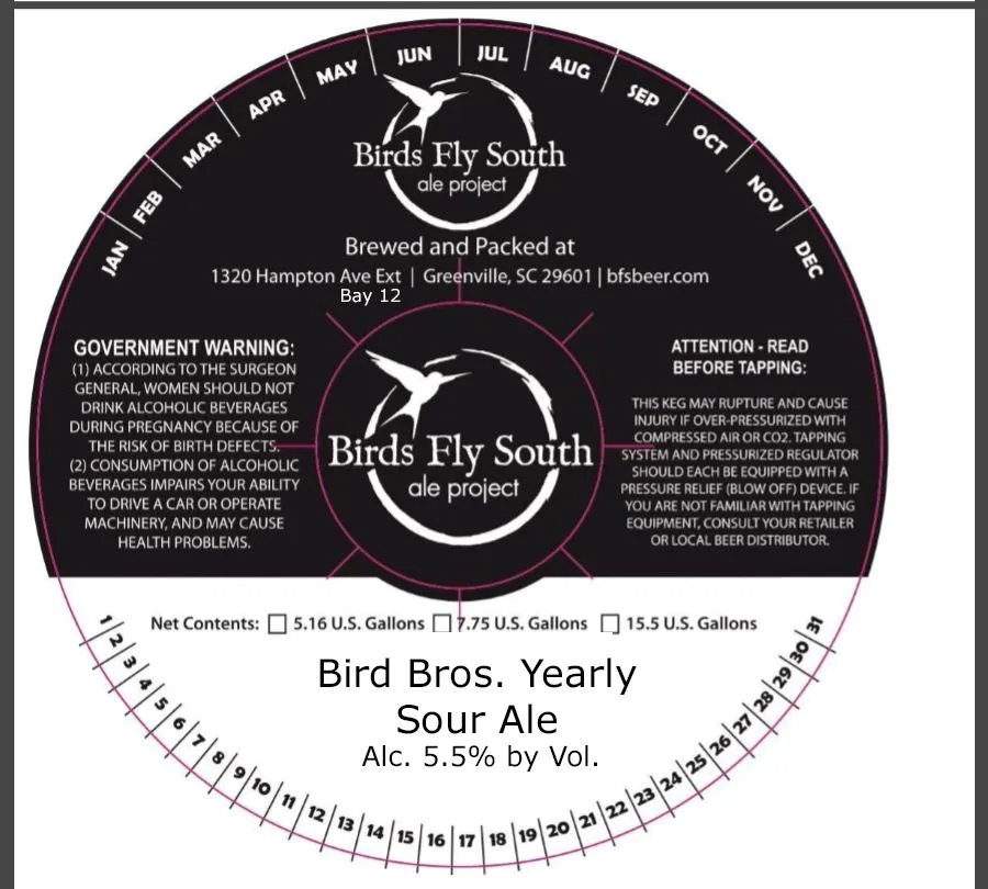 Bird Bros. Yearly label