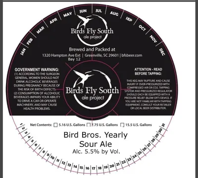 Bird Bros. Yearly label