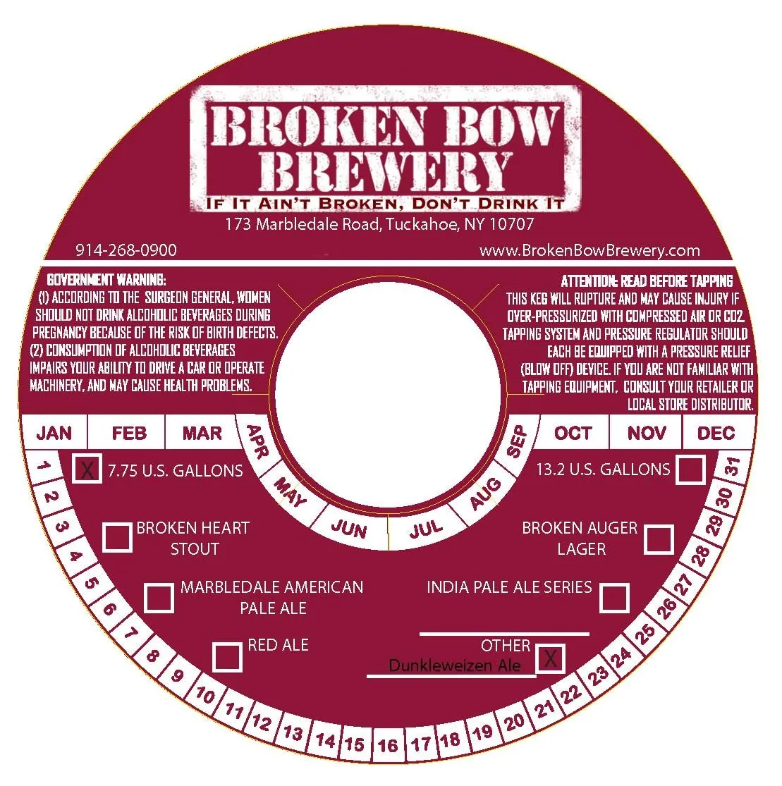 Dunkleweizen Ale label