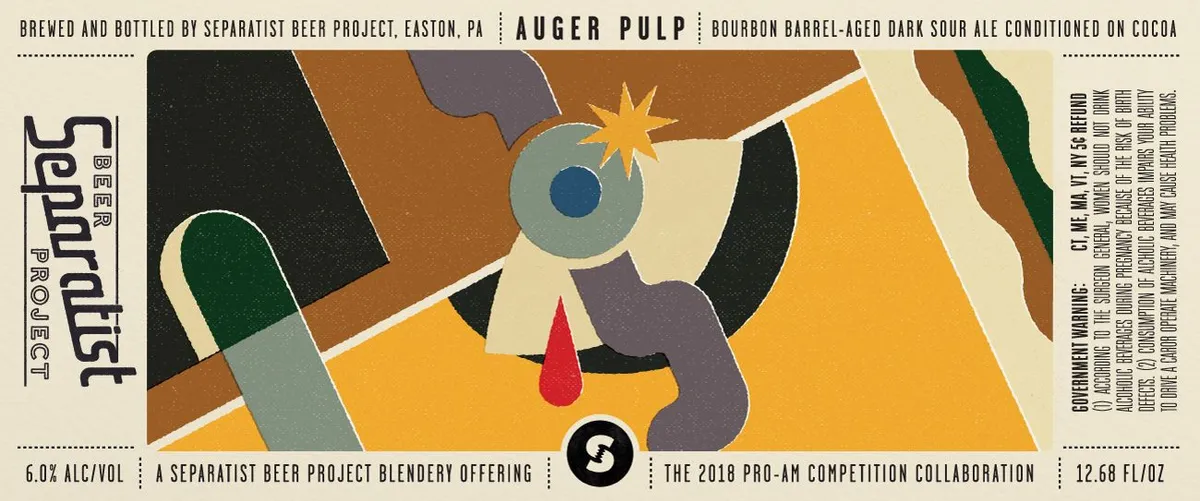 Auger Pulp label art — SEPARATIST BEER PROJECT