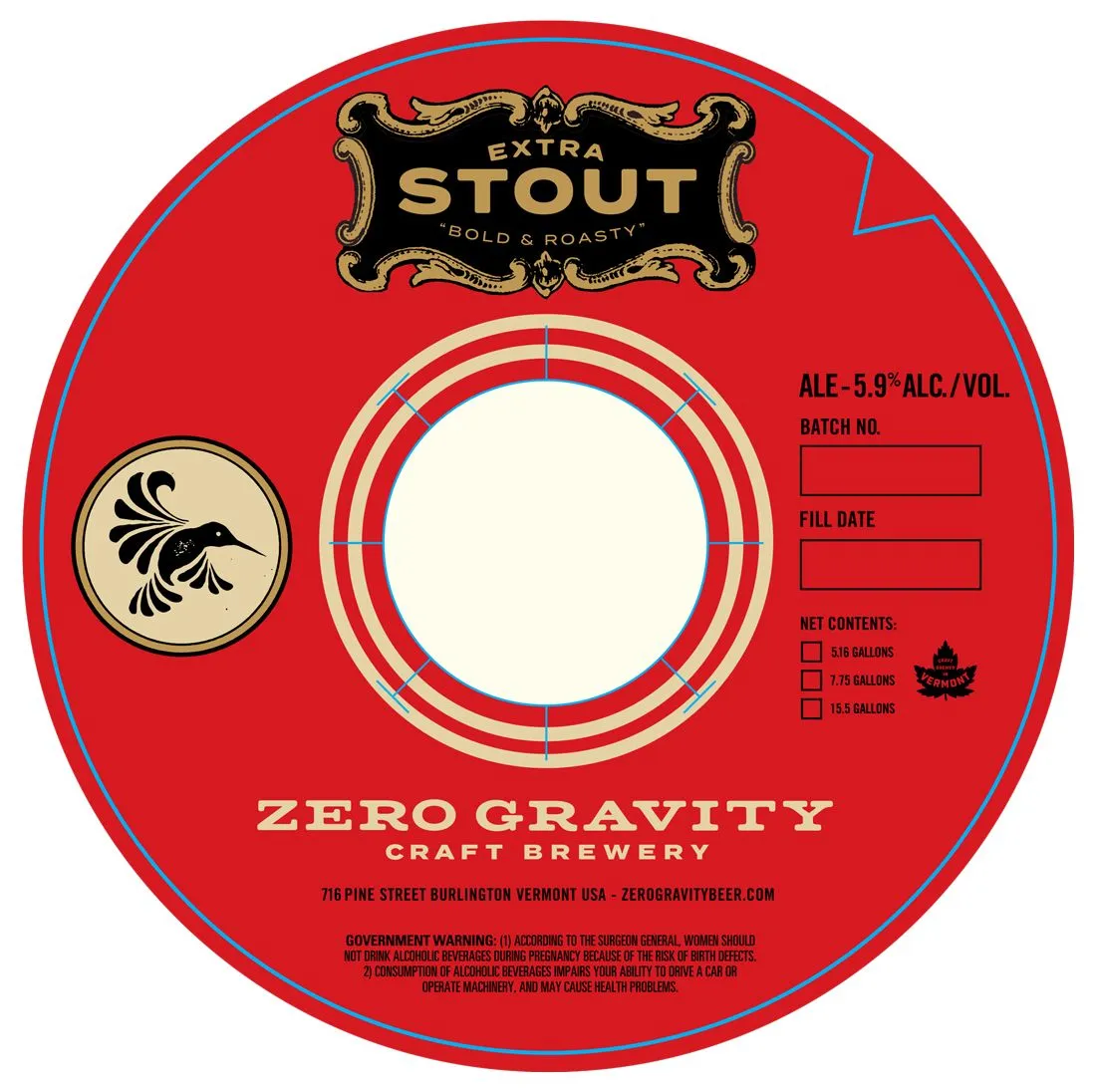 Extra Stout label art — ZERO GRAVITY