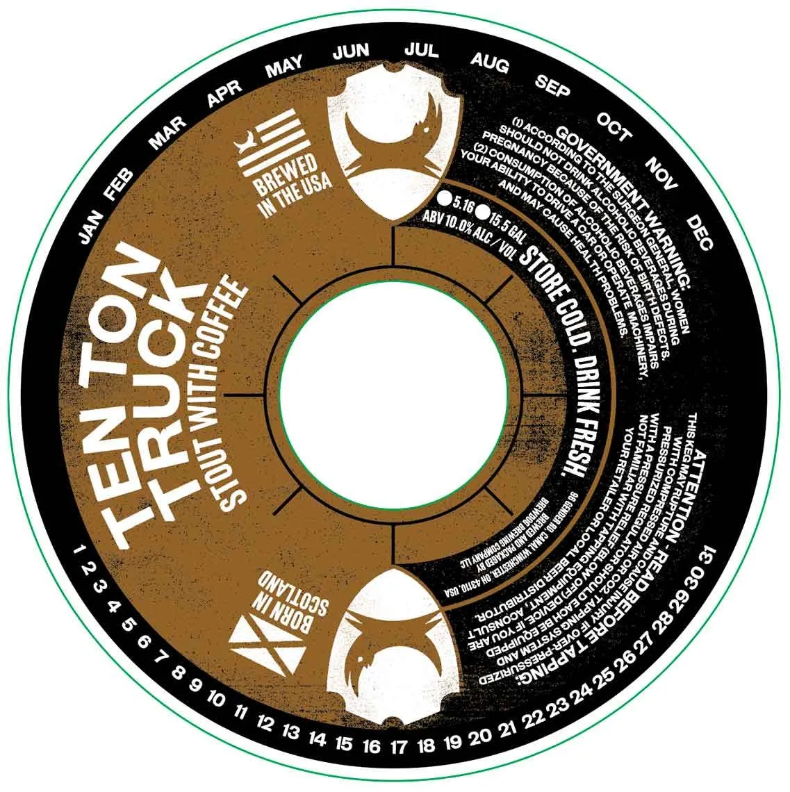 Ten Ton Truck label