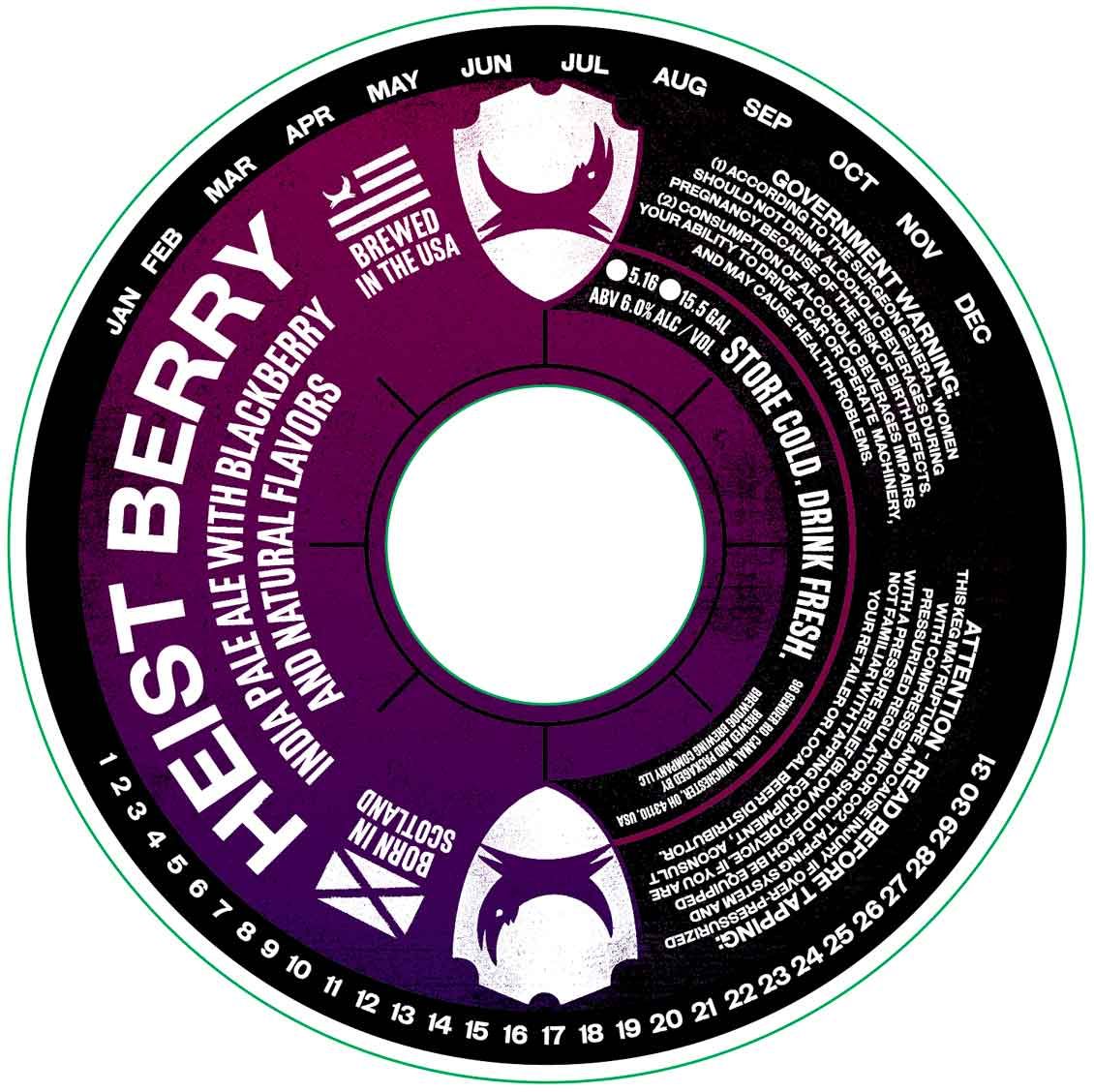 Heist Berry — full label as filed with TTB