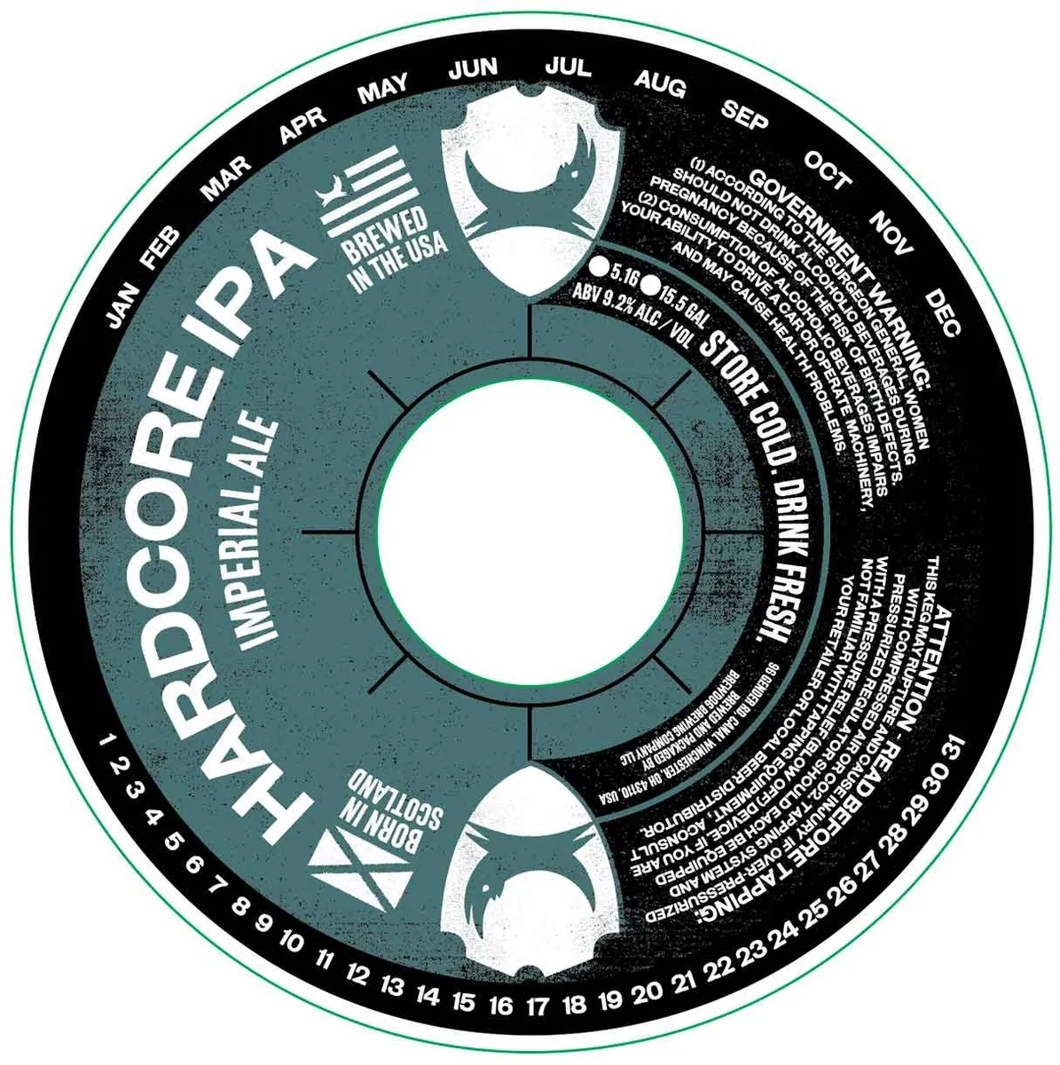 Hardcore IPA label