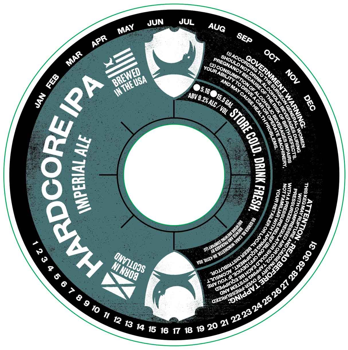 Hardcore IPA — full label as filed with TTB