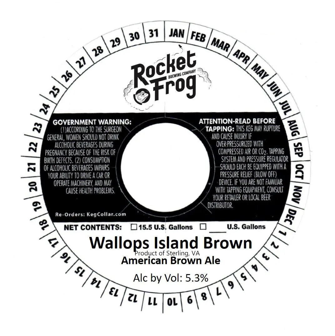 Wallops Island Brown label