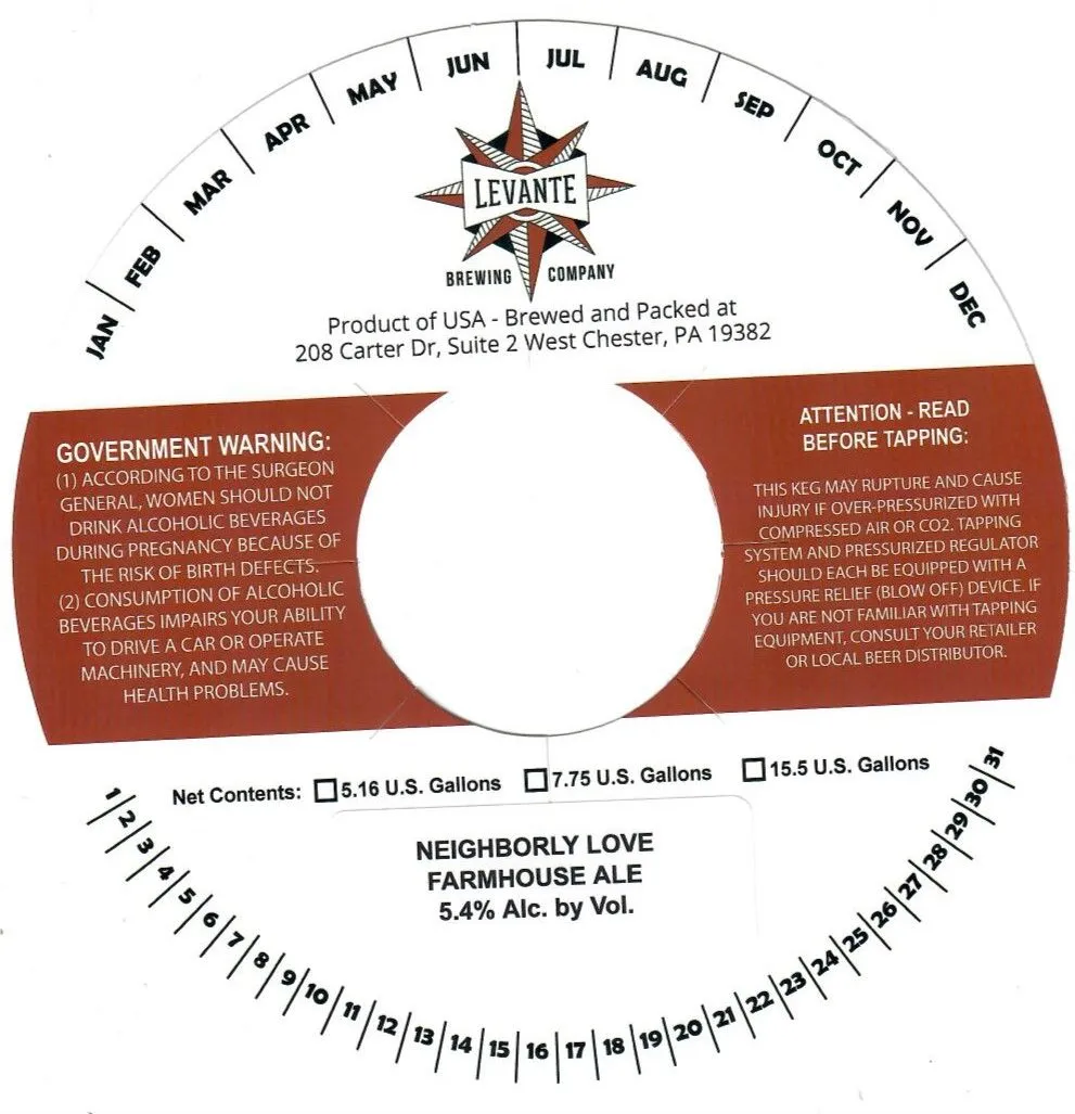 Neighborly Love Farmhouse Ale label