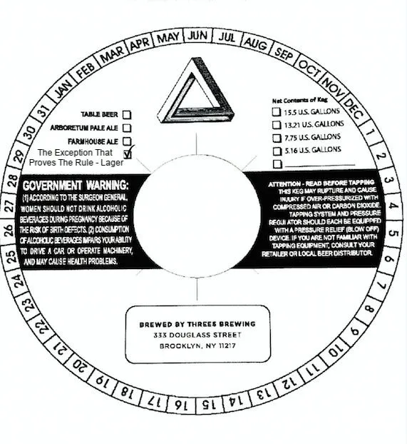 The Exception That Proves The Rule Lager label