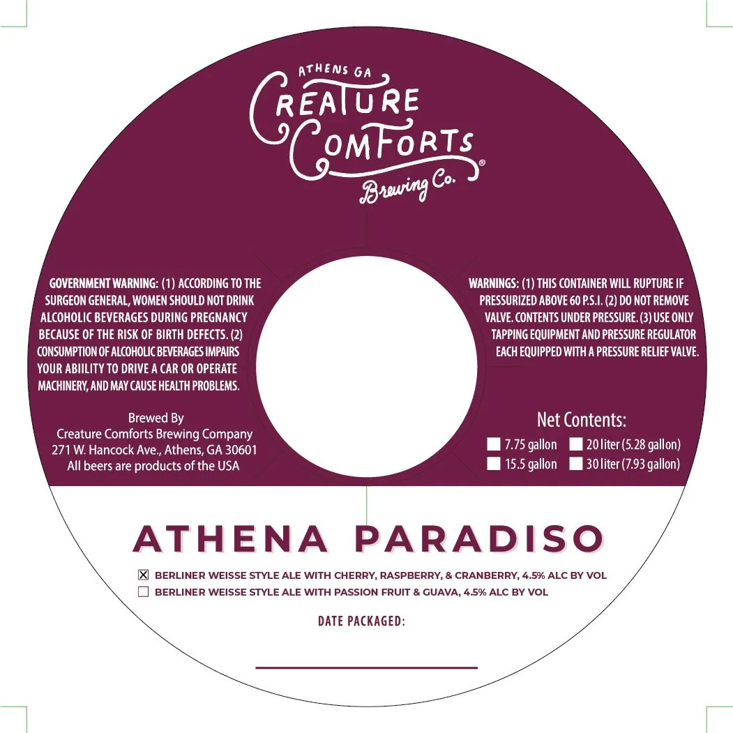 Athena Paradiso label art — ATHENA PARADISO