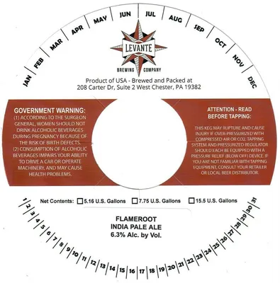 Flameroot India Pale Ale label