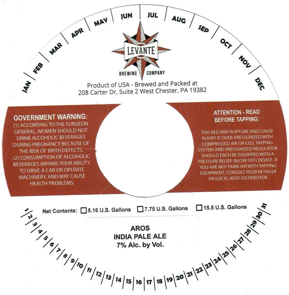 Aros India Pale Ale label