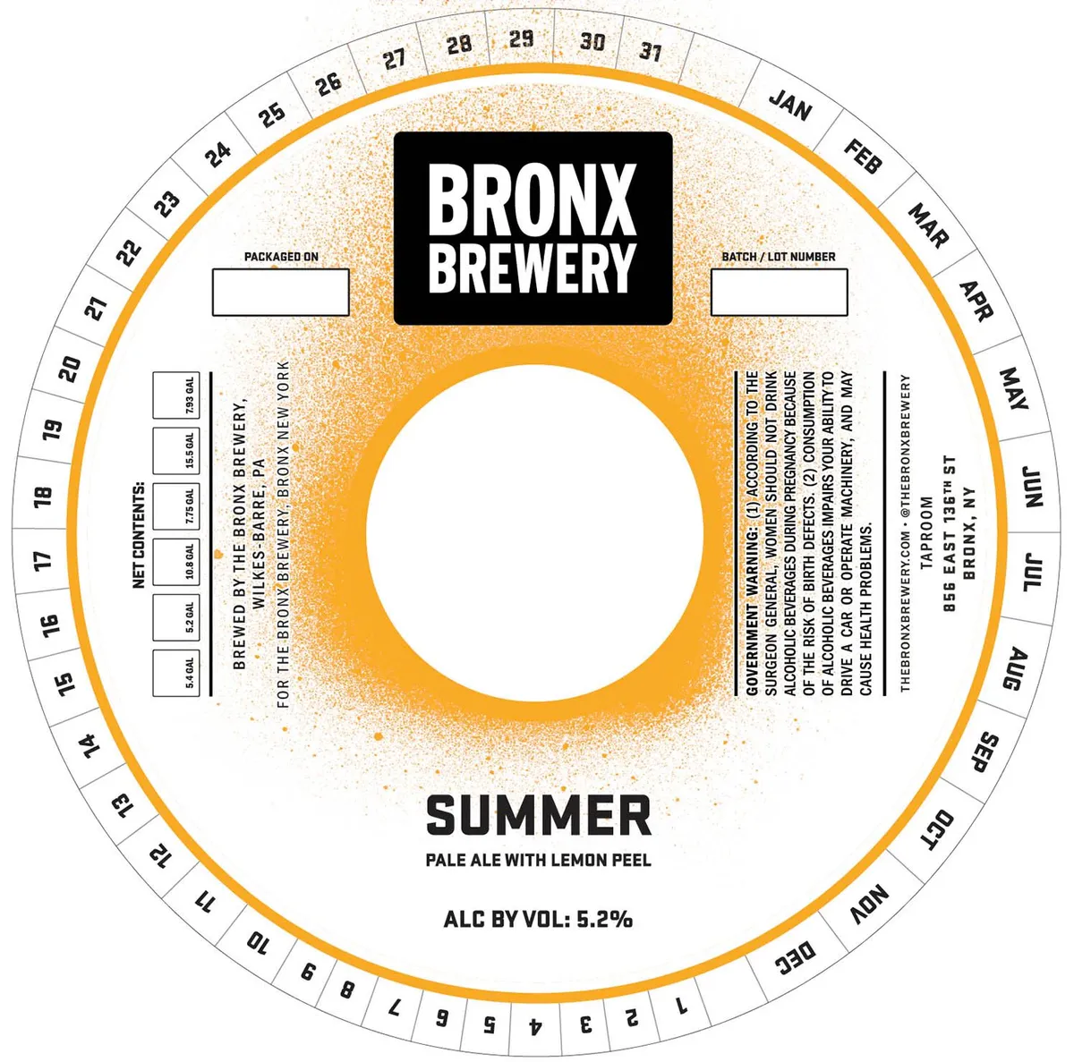 Summer Pale Ale with Lemon Peel label