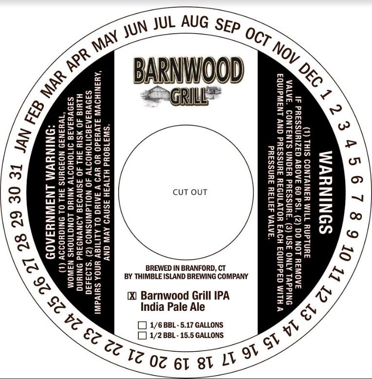 Barnwood Grill IPA — full label as filed with TTB