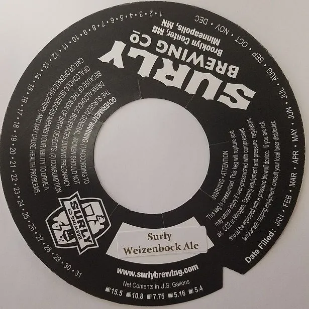 Surly Weizenbock Ale label