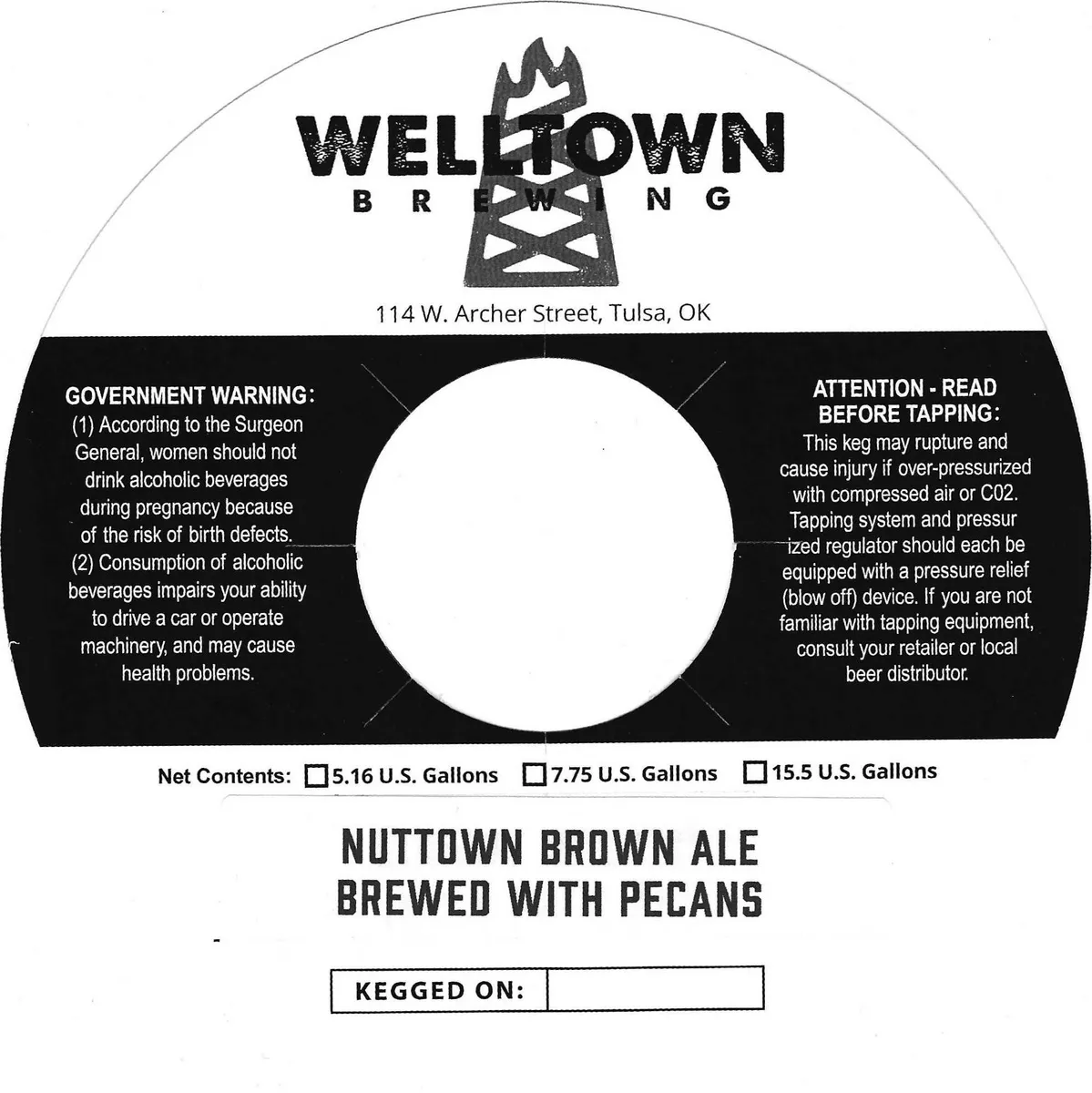 Nuttown Brown Ale label