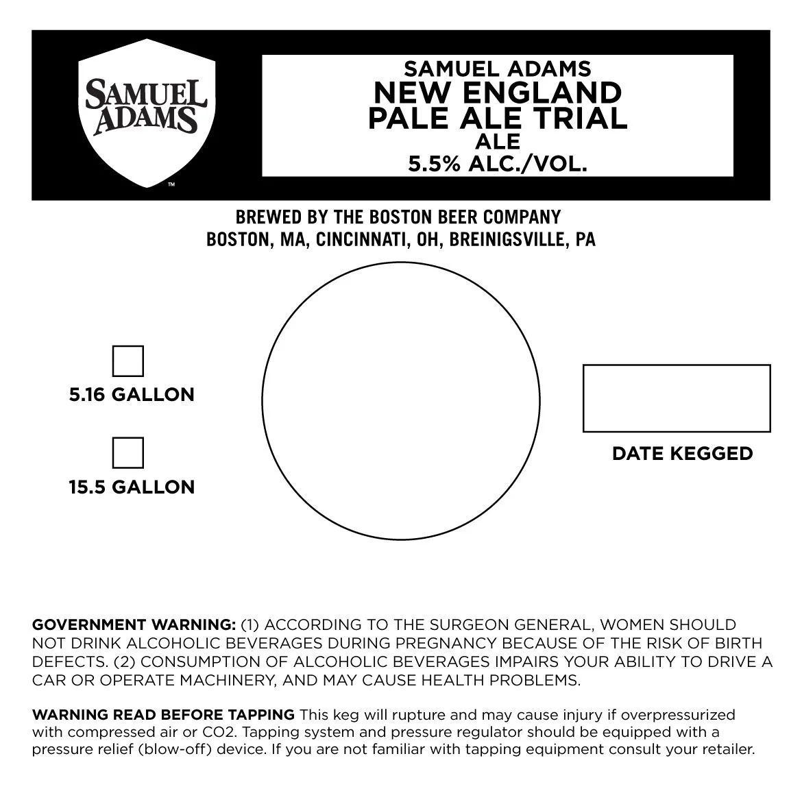 New England Pale Ale Trial label