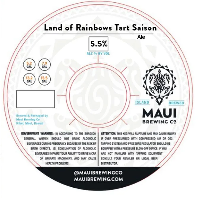 Land of Rainbows Tart Saison label