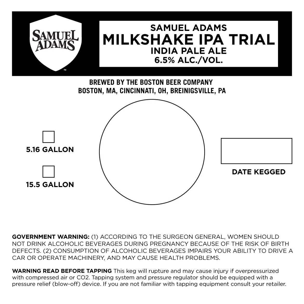 Milkshake IPA Trial label