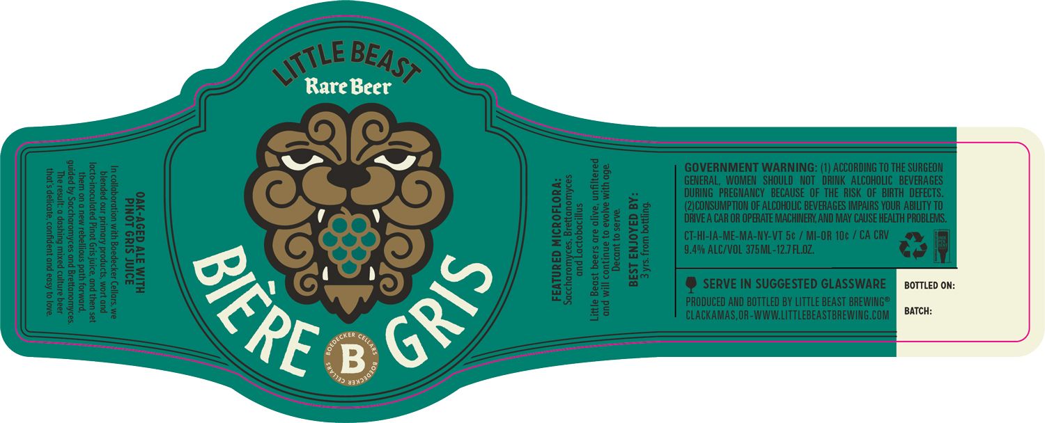 Bière Gris — full label as filed with TTB