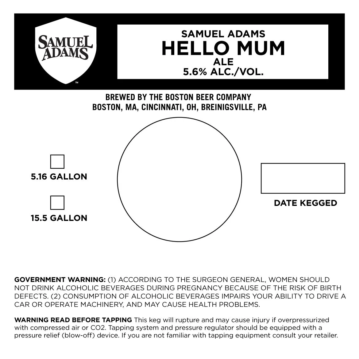 Hello Mum label